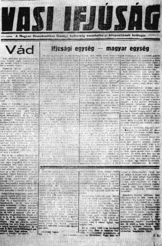 Vasi Ifj�s�g. Szombathely. 1945. m�j. 5.